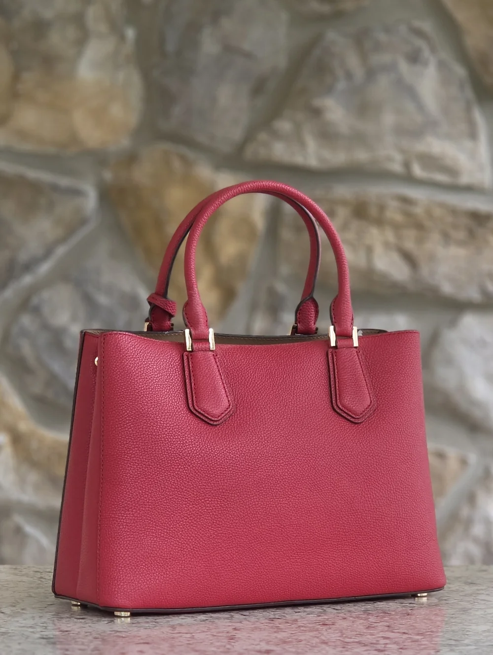 Michael Kors Adele Medium Red Satchel